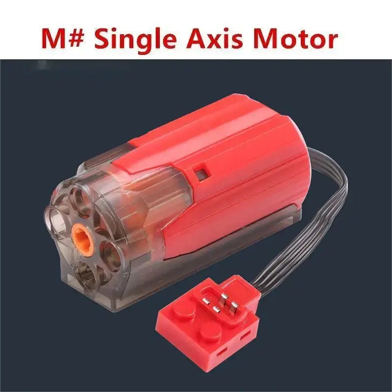 Electric Motor Set for MOC Remote Control Cars with Lithium Battery Box Connectors and Led Lights