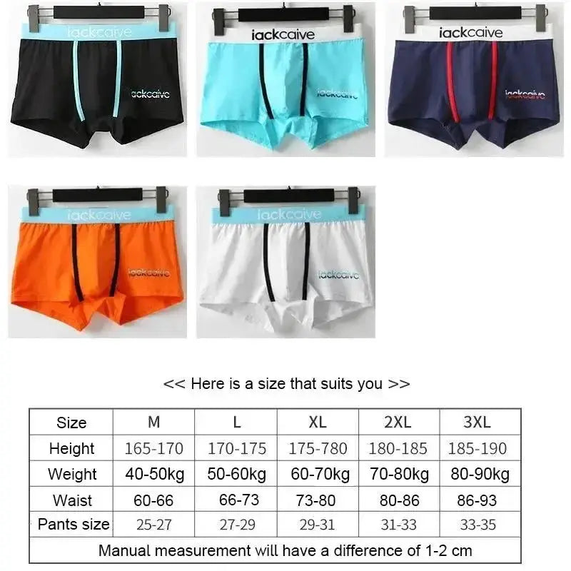 6-pack men's cotton boxer briefs by Simples Market in assorted colors, breathable comfort