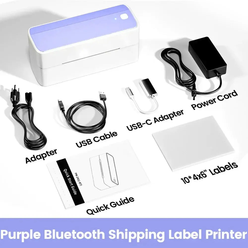 Phomemo 241 Bluetooth Thermal Label Printer 4x6 for iPhone Android Mac