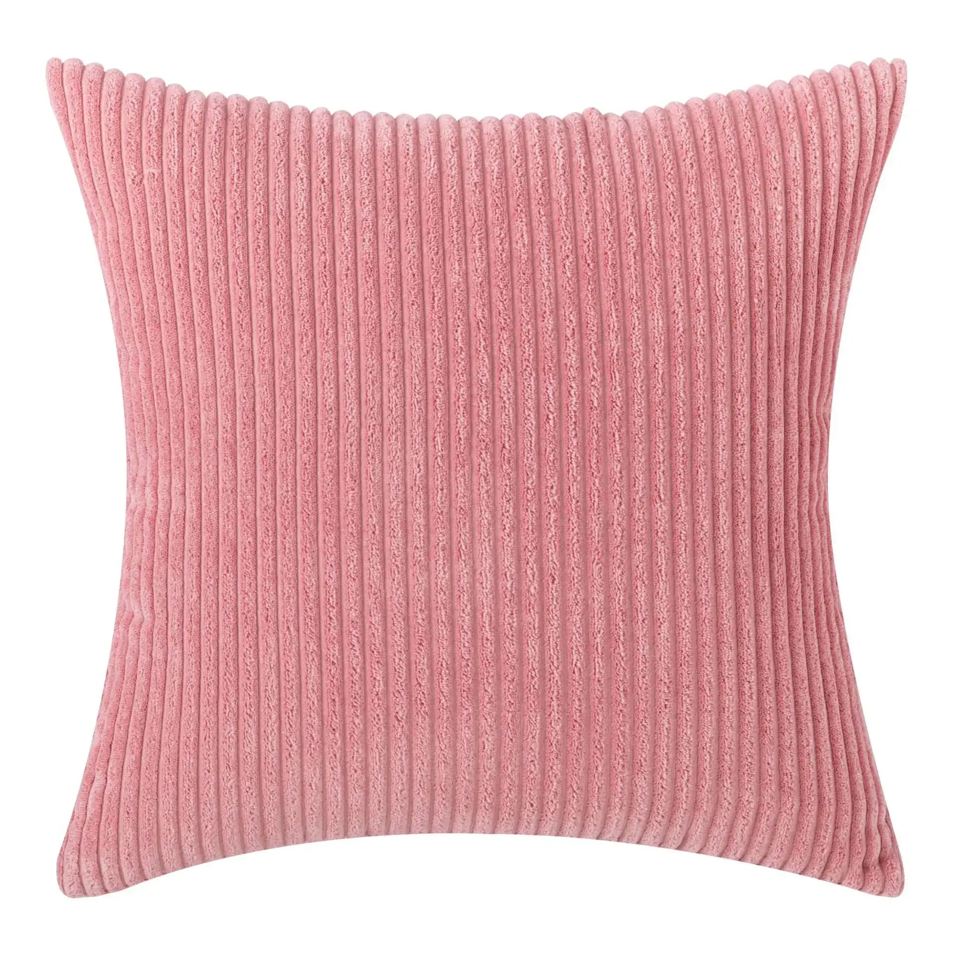 Pillow cover by Simples Market in lilac pink soft corduroy with ribbed texture
