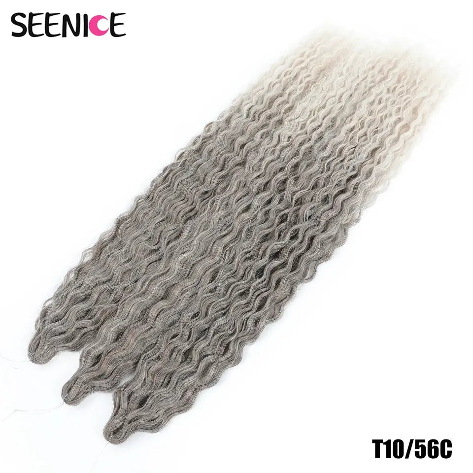 Simples Market Ariel Curl crochet hair extensions, grey ombre deep-twist Afro curls, 22 inch
