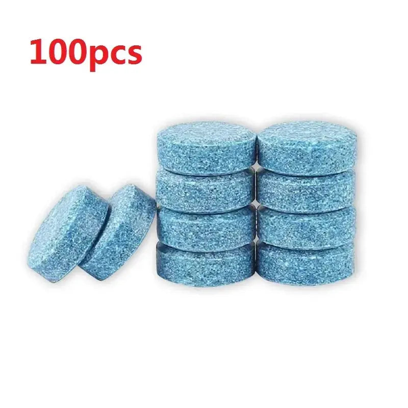 Car windshield washer fluid tablets, blue solid effervescent, 100pcs by Simples Market