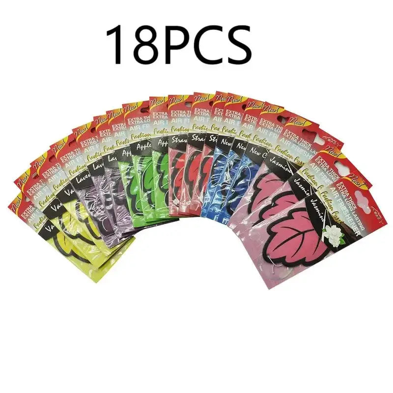 Leaf Shape Car Air Freshener Natural Scented Tea Paper Hanging Vanilla Perfume Fragrance For Auto Interior