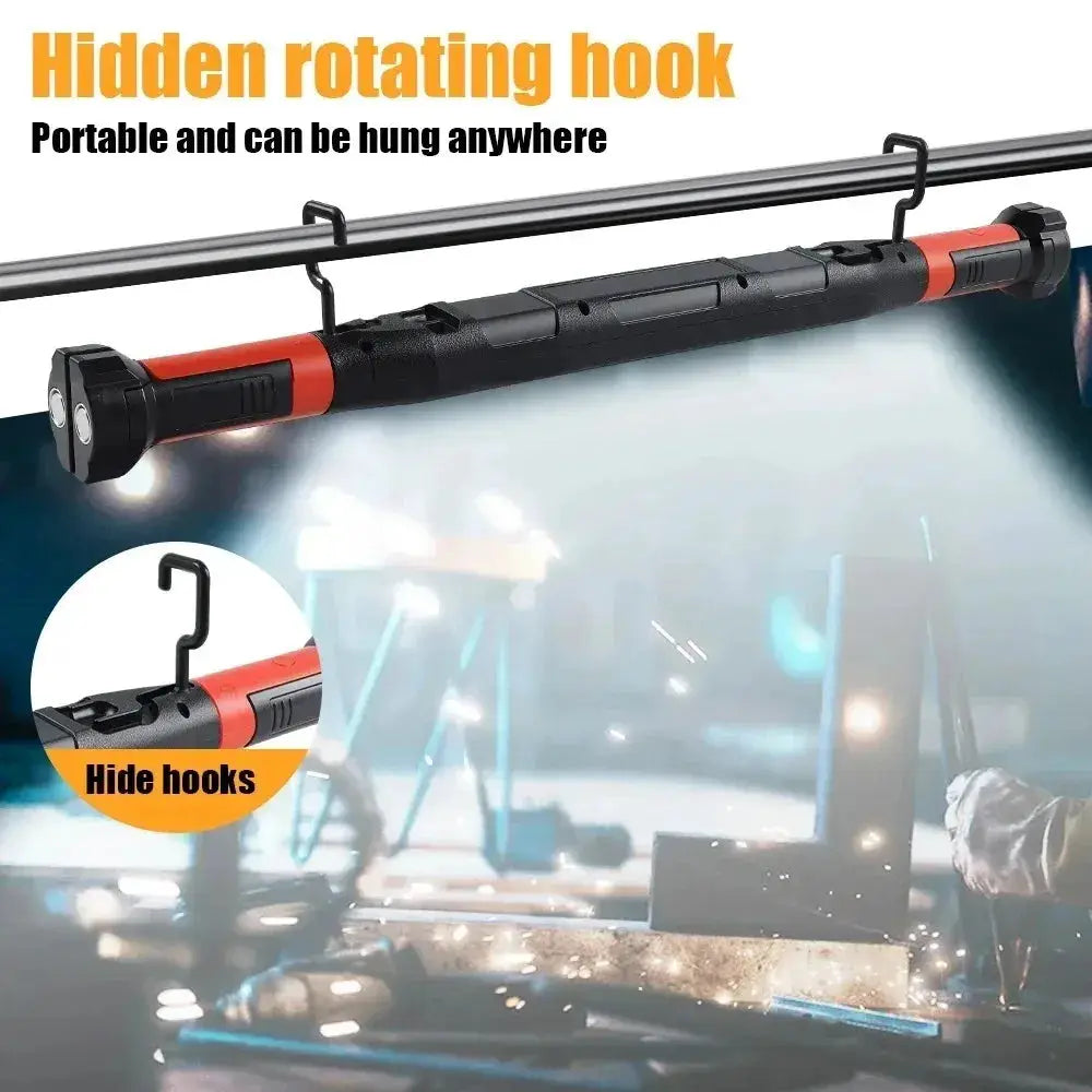 Super Bright Magnetic Work Light With 5200mAh Rechargeable Battery For Underhood Car Repair And Outdoor Lighting