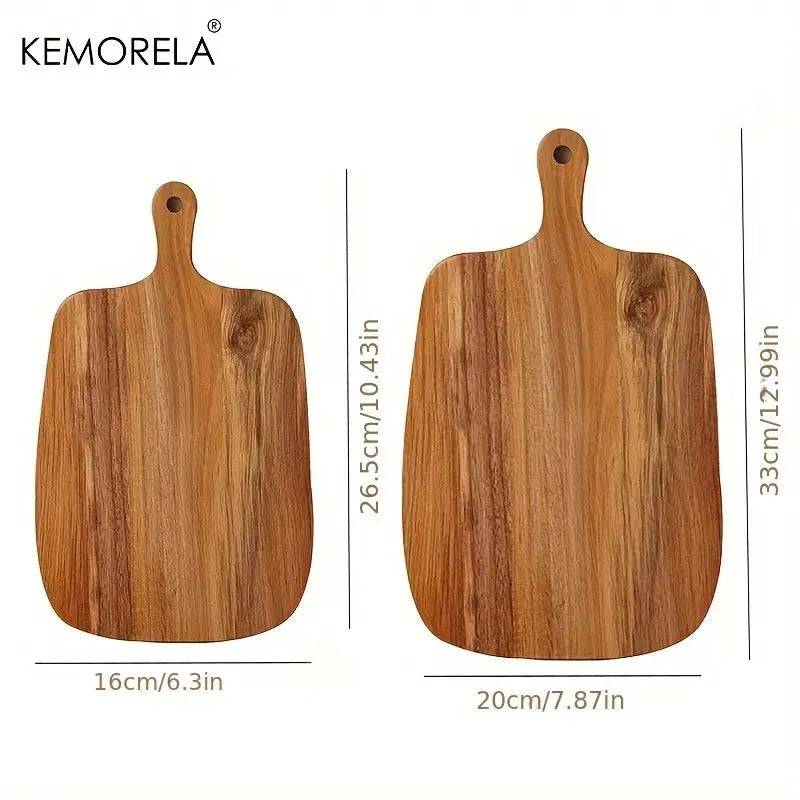 Wooden Cutting Board With Handle For Fish Cheese Bread Desserts Fruits And Vegetables Food Safe Durable Stylish Design
