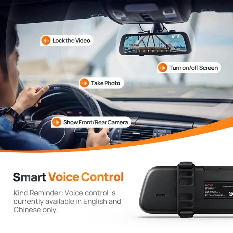 Simples Market 70mai S500 rearview dash cam with 9.35-inch touchscreen and dual-channel HDR