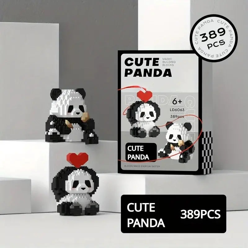 Cute Panda Building Blocks DIY Educational Toy For Ages 14 And Up Ideal Christmas Halloween Thanksgiving Gift