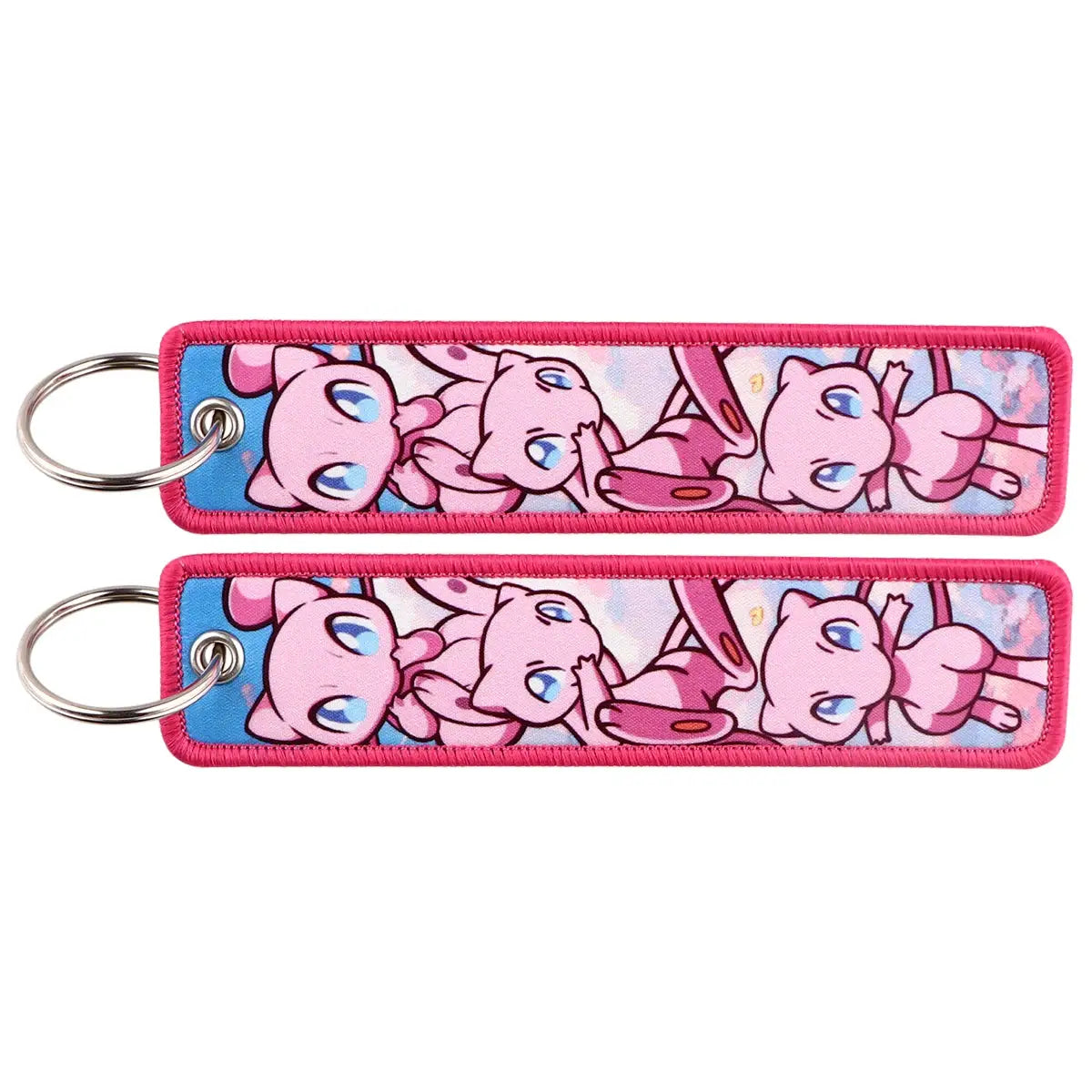 Gengar and Mewtwo Anime Keychain Zinc Alloy Double Sided Key Tag for Keys Car Motorcycle Gift for Men Women