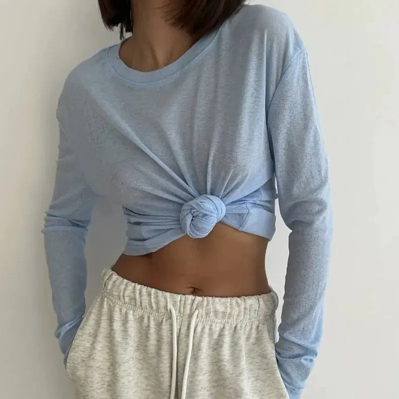 Women Long Sleeve Soft T Shirts Loose Fit Breathable Polyester Viscose Blend For All Day Comfort