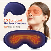 Electric steam eye mask by Simples Market, navy blue 3D surround design with heat and vibration