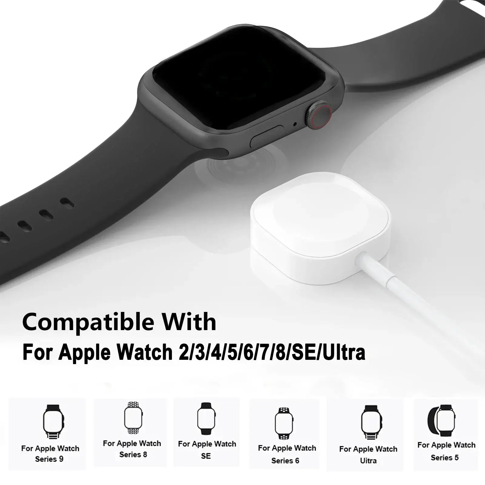 New Magnetic Wireless Charger for Apple Watch Series 9 8 7 6 5 4 SE Fast Charging Cable USB Type C for iWatch Series 6 3 5 3 2 1