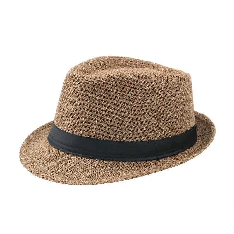 Unisex Wide Brim Straw Hat For Men And Women Summer Jazz Sun Cap Panama Fedora Outdoor Casual