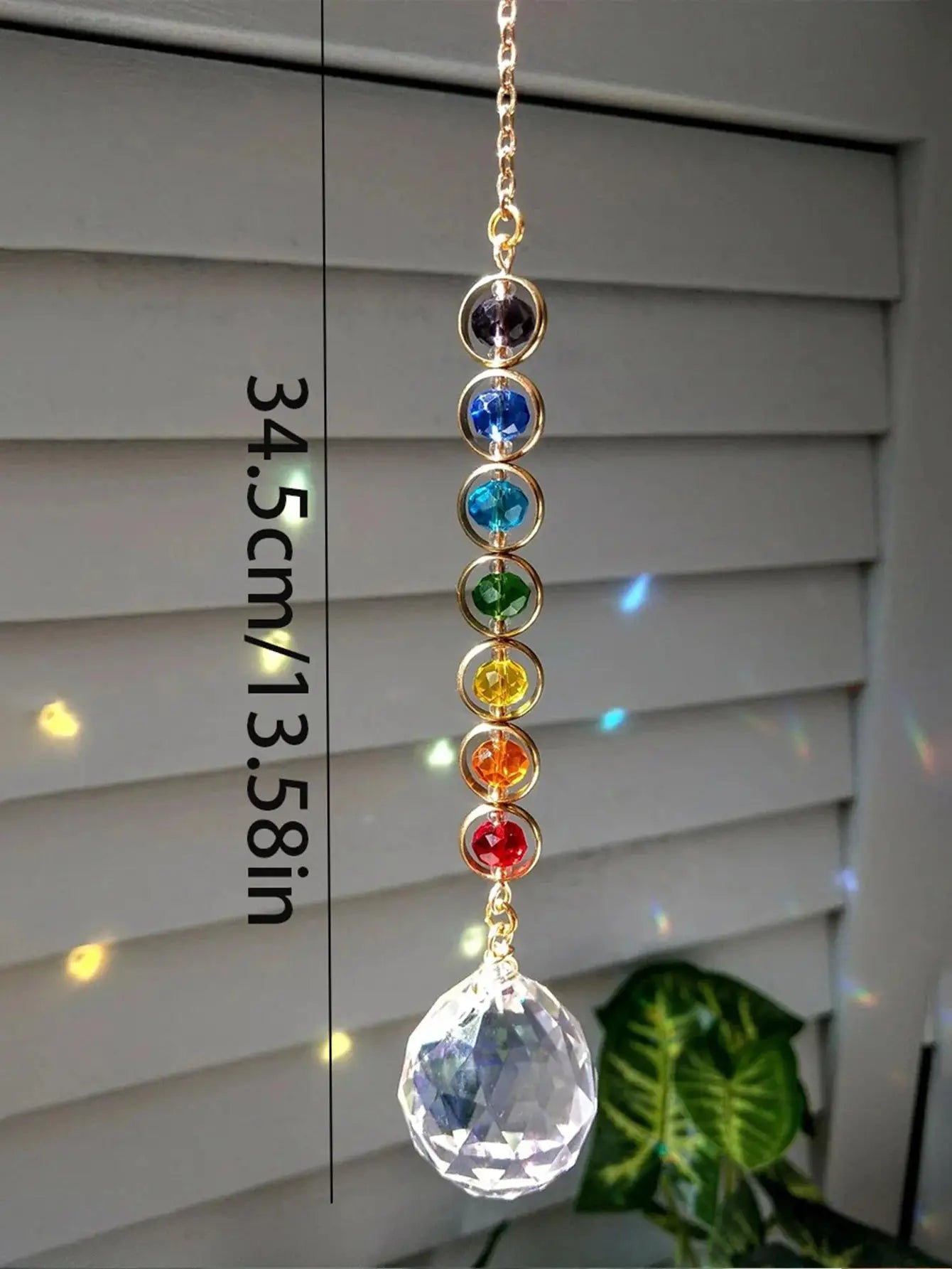 Crystal Suncatcher Mobile Rainbow Prism for Meditation and Home Decor Rainbow Maker 1pc - Simples Market