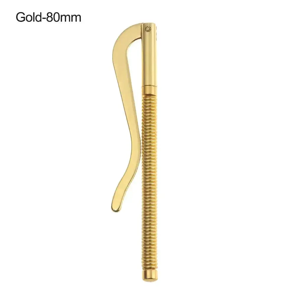 Gold metal money clip with coiled spring, wallet replacement part by Simples Market