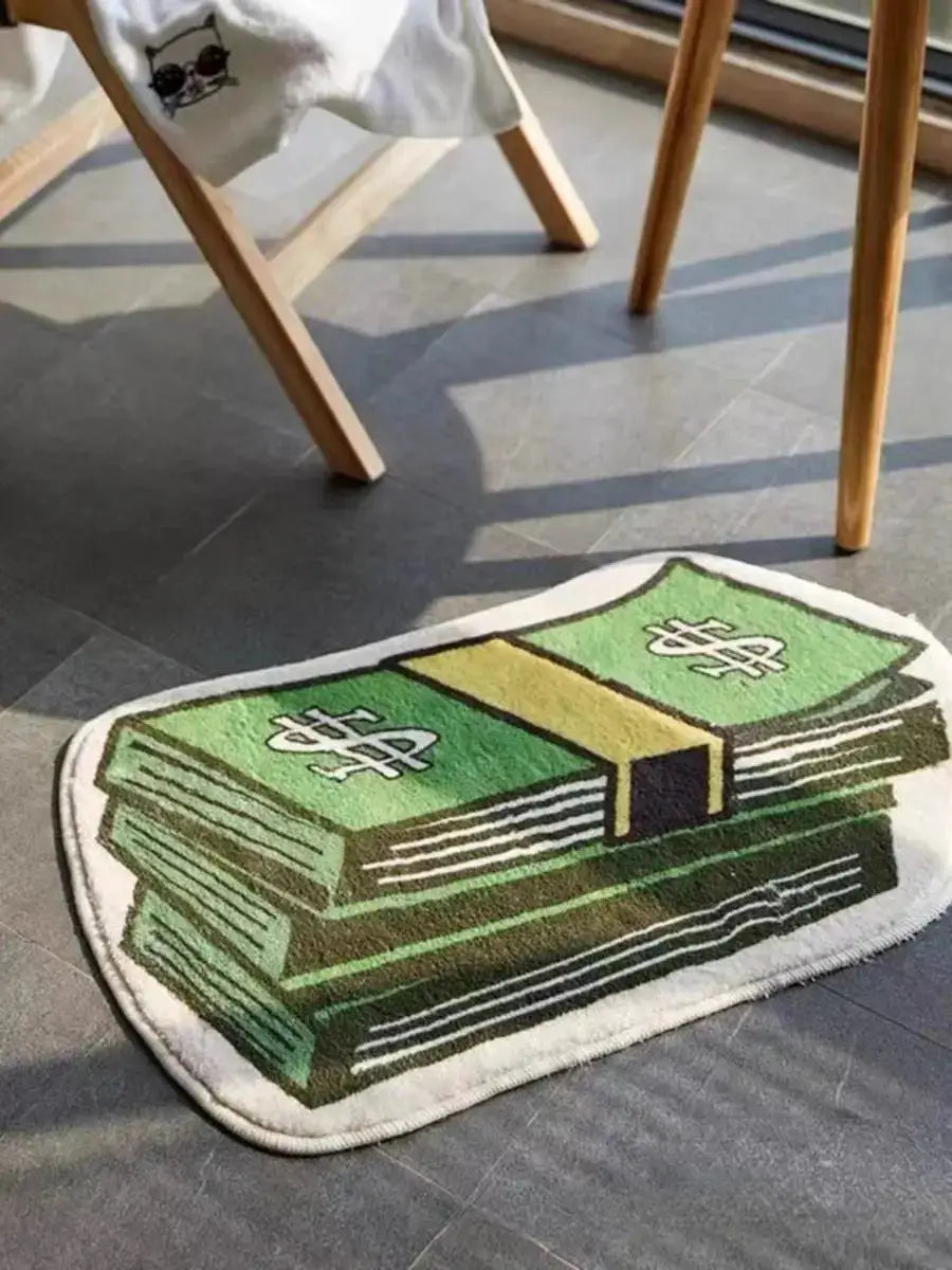 Coin Decorative Carpet 100 Polyester Modern Door Mat Bedside Blanket Bathroom Floor Mat For Home Entryway