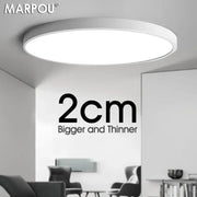 MARPOU 2cm ultra-thin LED ceiling light, round white flush mount