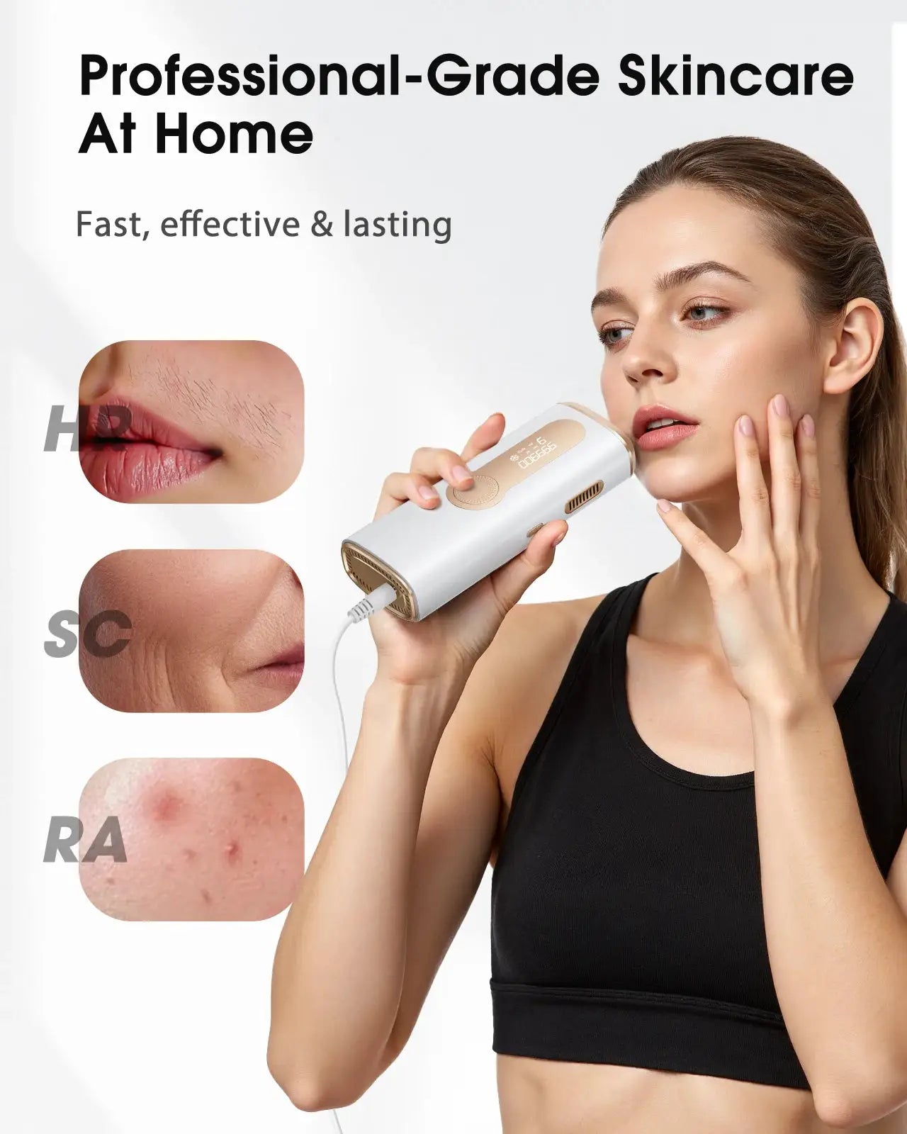 Simples Market 2026 IPL pulsed-light hair removal device with cooling, 999,900 flashes, 3-in-1 HR/SC/RA for women & men