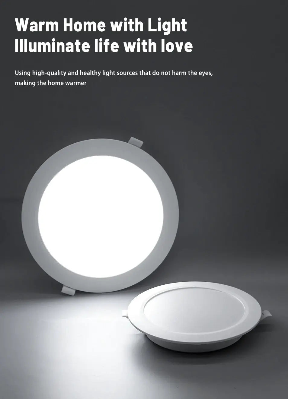 Simples Market LED ceiling spotlight, white circular recessed light kit, 3 CCT (3000/4000/6000K), 7W, adjustable 90°