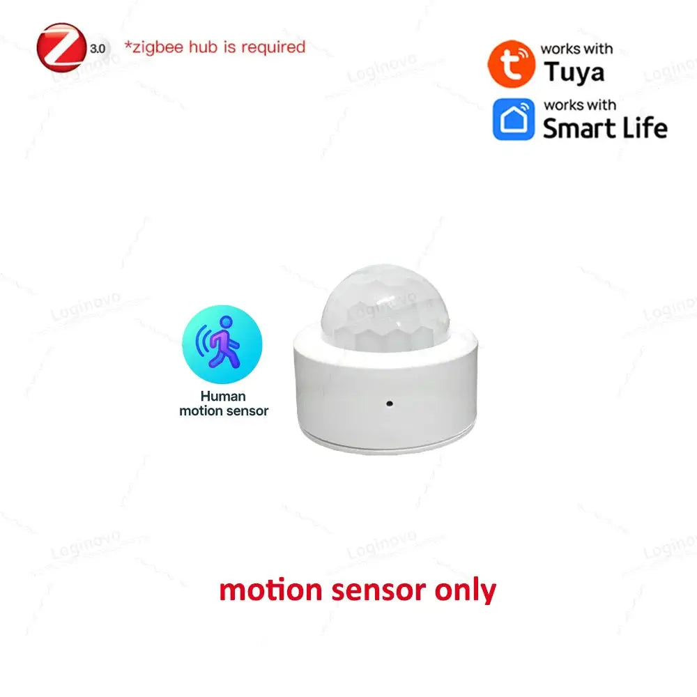 White ZigBee 24G mmWave motion sensor (PIR detector) for Tuya Smart Life