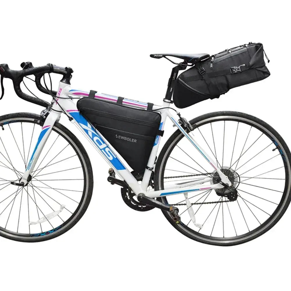 Large Bicycle Triangle Bag Waterproof Frame Front Tube Bag For E Bikes And Bikes 17 Inch And Up