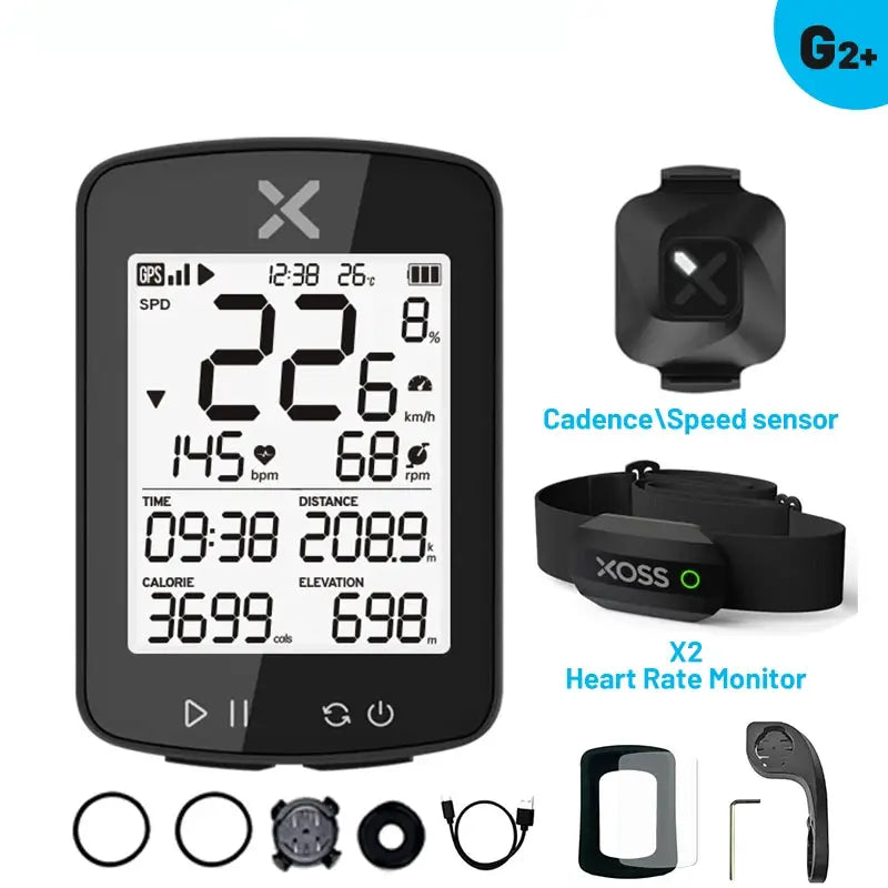 XOSS G2 Plus Wireless GPS Bike Computer For Road And MTB Waterproof Cadence ANT Plus