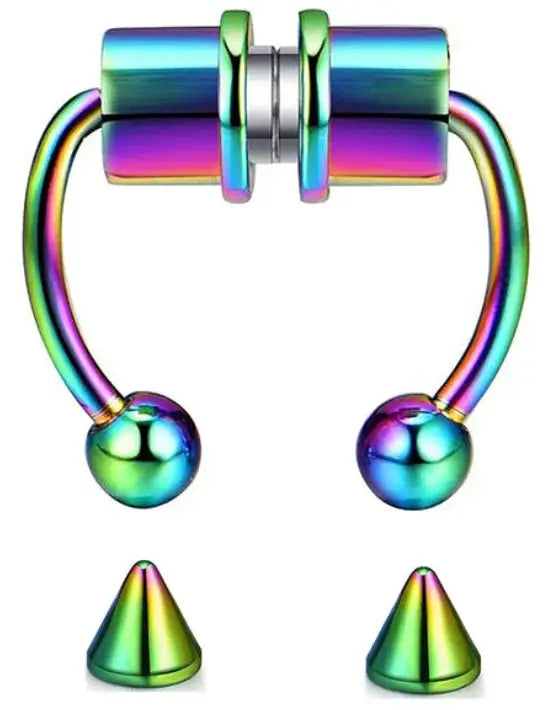 Magnetic Nose Ring Set Stainless Steel Horseshoe Clip Non Pierced Nose Hoop Easy Non Piercing Jewelry Two Pcs Or Five Pcs