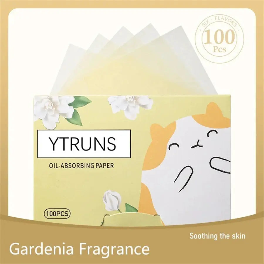 Fragrance Oil Absorbing Blotting Papers 100 Count Gardenia Chamomile Lavender Rose Bamboo Charcoal For Men And Women