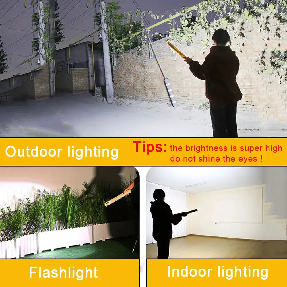 USB Rechargeable Magnetic Work Light With Hook 108 156 210 Underhood Work Lamp For Car Repair And Outdoor Lighting
