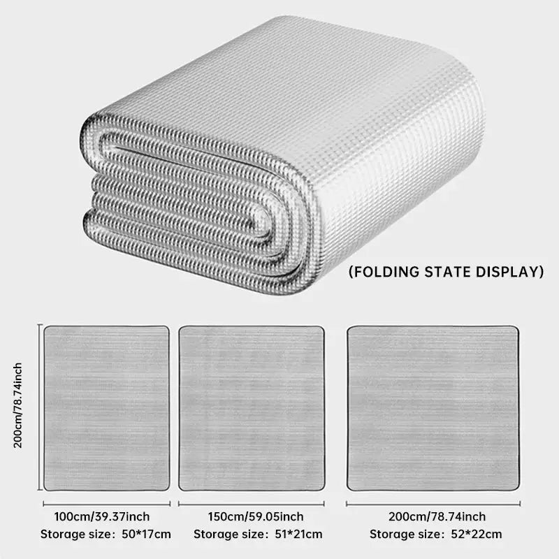 Outdoor camping foam foil mat by Simples Market, aluminum-insulated silver sleeping pad foldable