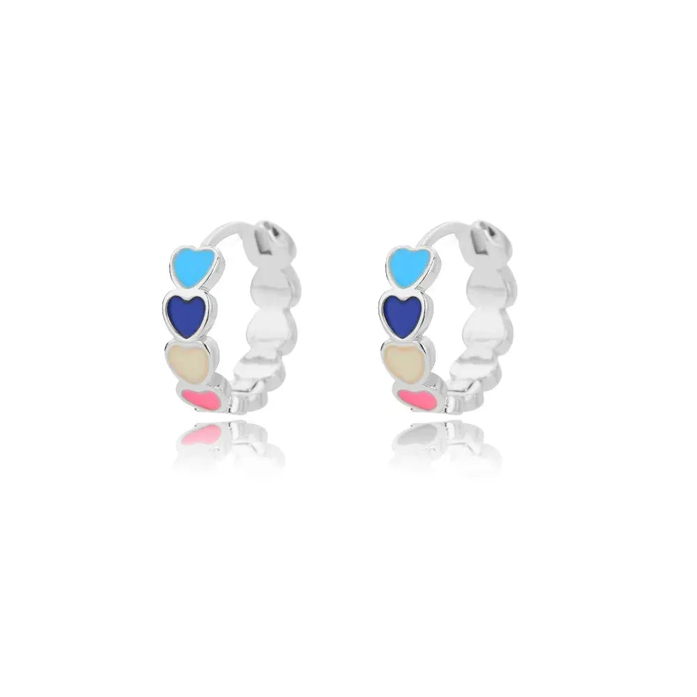 Hollow Zircon Heart Earrings For Women Stainless Steel Gold Color Jewelry Gift Free Shipping Luxury Wedding Accessory
