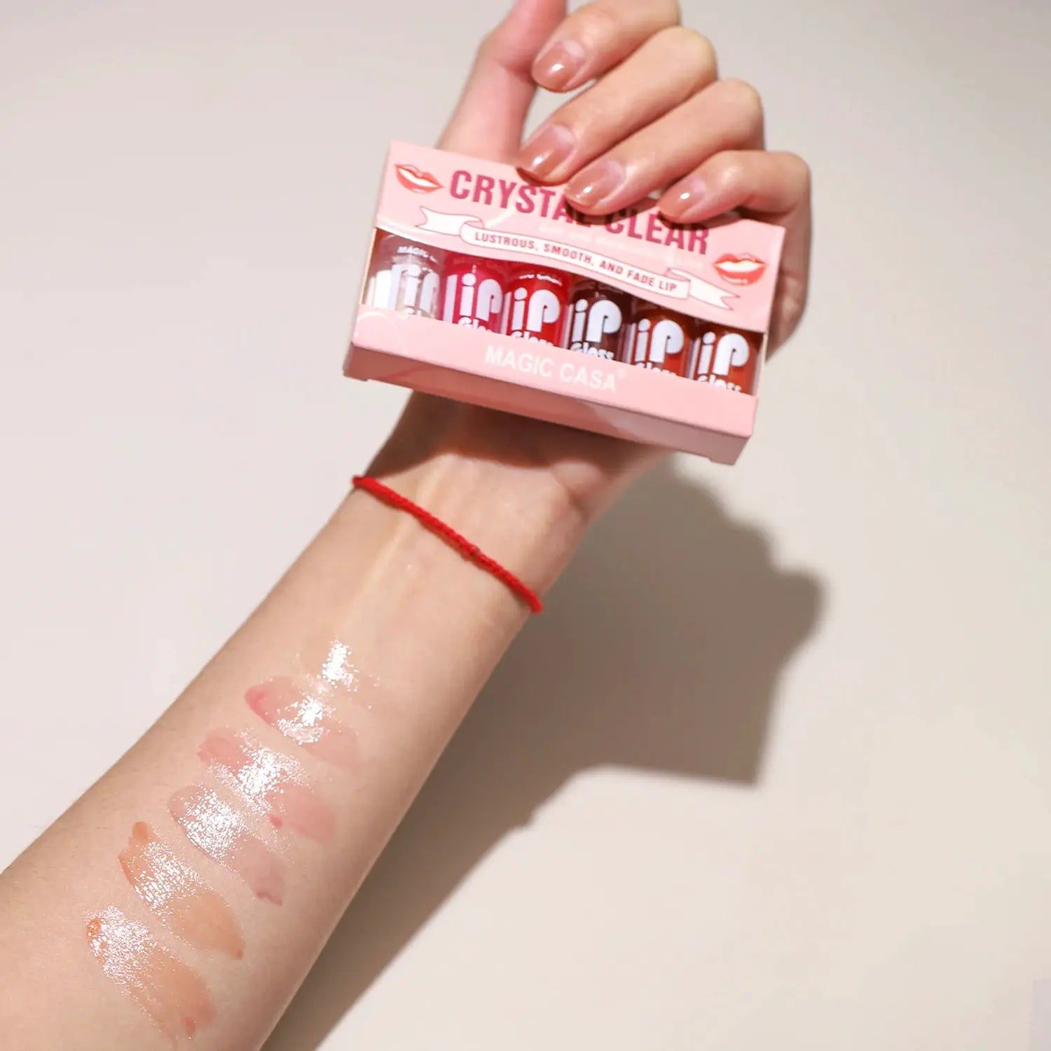 Magic Casa Six Piece Hydrating Jelly Lip Oil Set Long Lasting Moisturizing Shine
