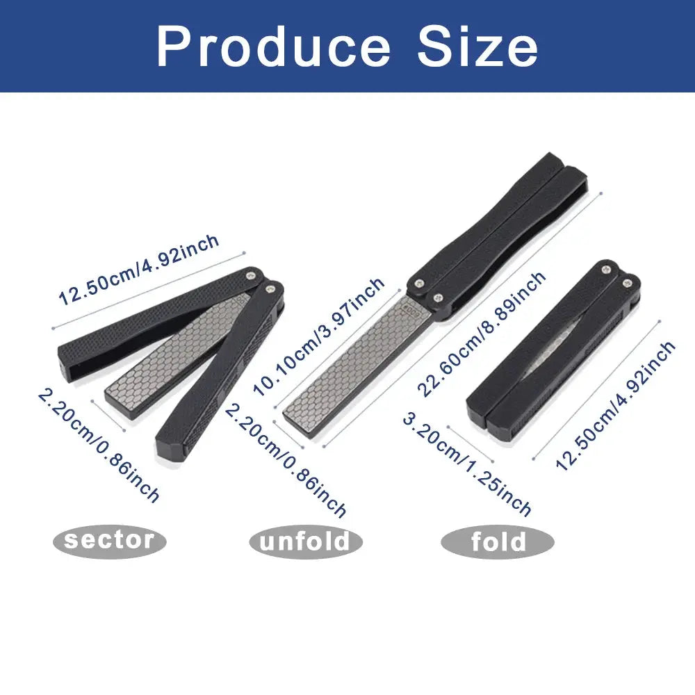 MYVIT Double Sided Folded Pocket Sharpener 400 Grit Diamond Sharpening Stone For Knives