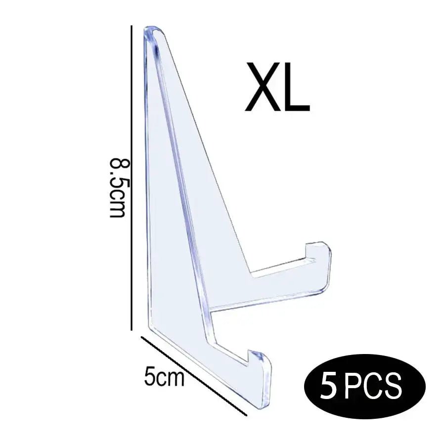 Acrylic Display Holder Transparent Triangle Stand For Commemorative Coins And Small Photo Frames Home Decor - Simples Market