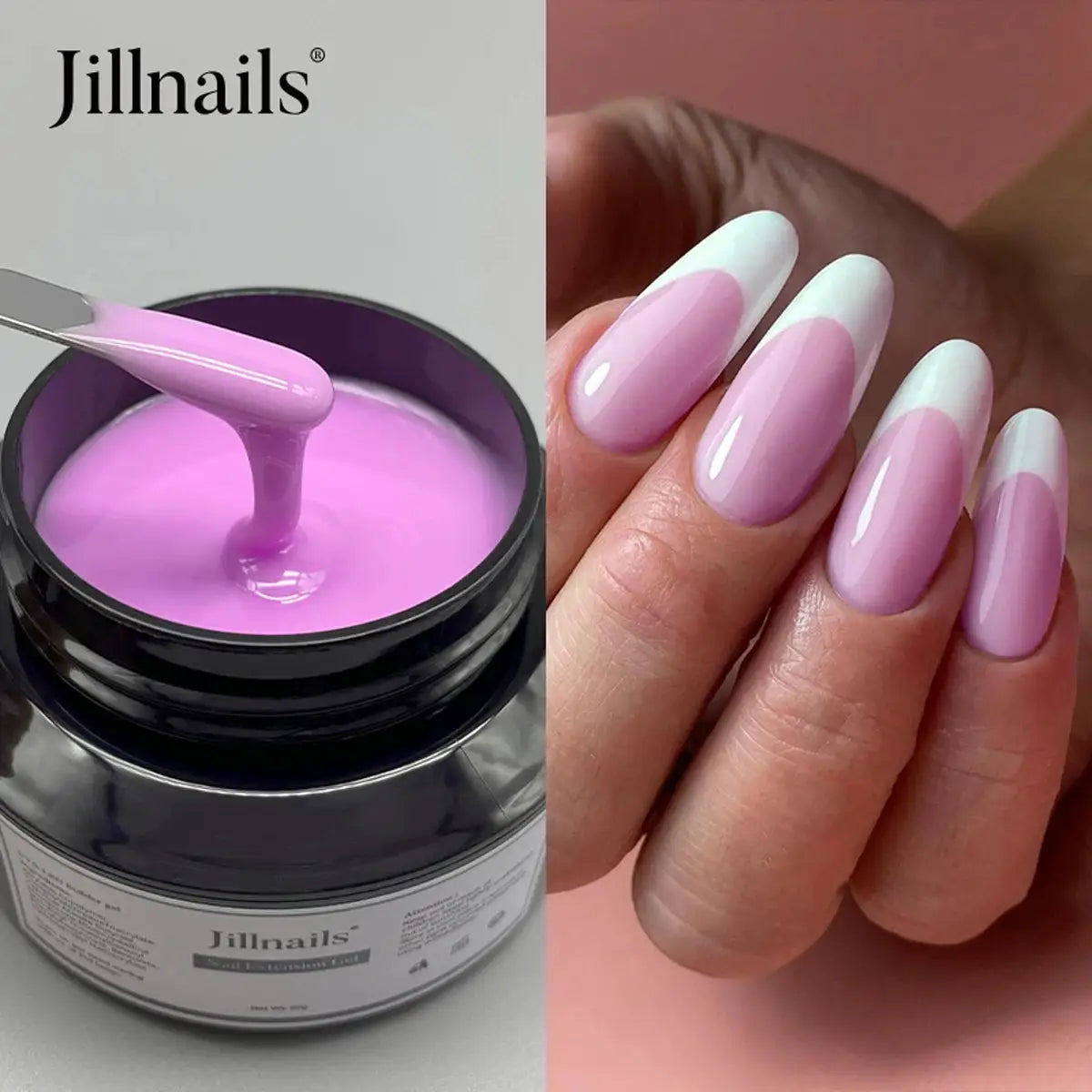 Jillnails 50g Self Leveling Medium Gel Milky Pink White Builder For Easy Shaping Without Running Into Cuticles