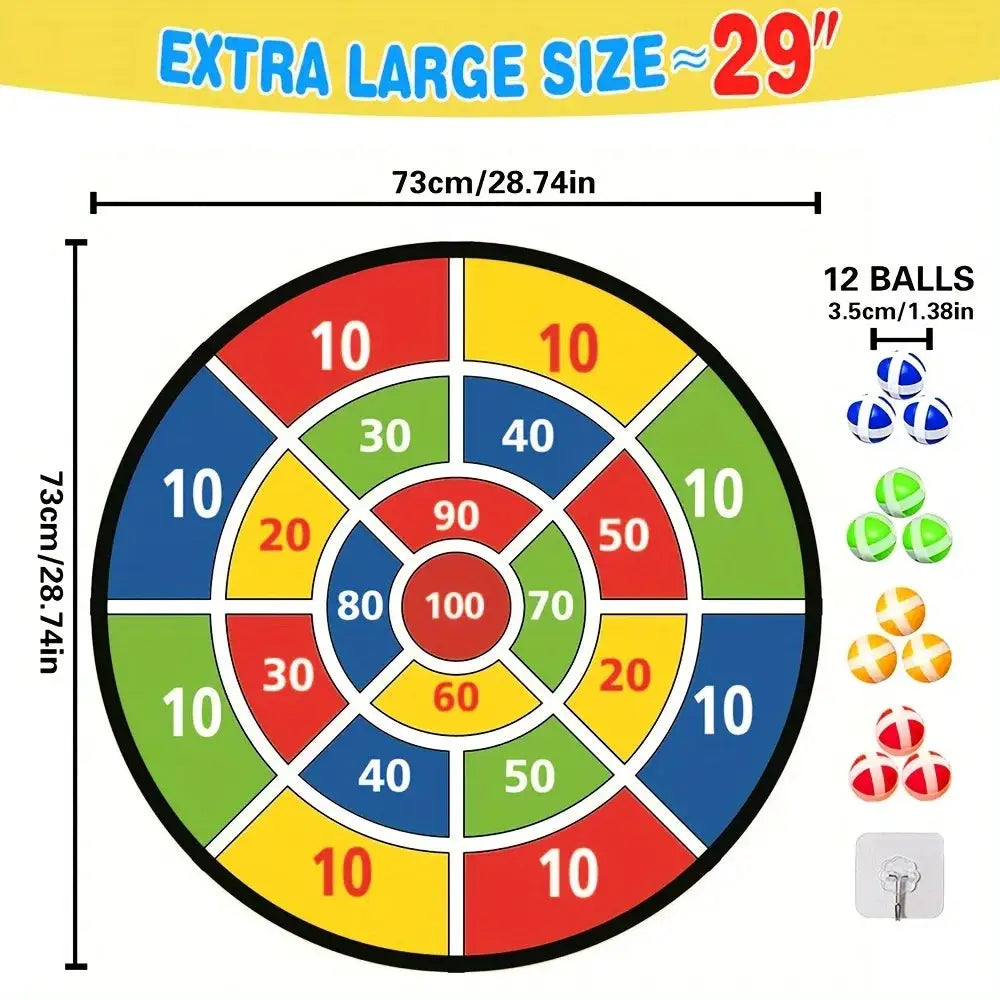 Montessori Throwing Slingshot Target Sticky Ball Dartboard Basketball Board Games Educational Outdoor Toy For Children