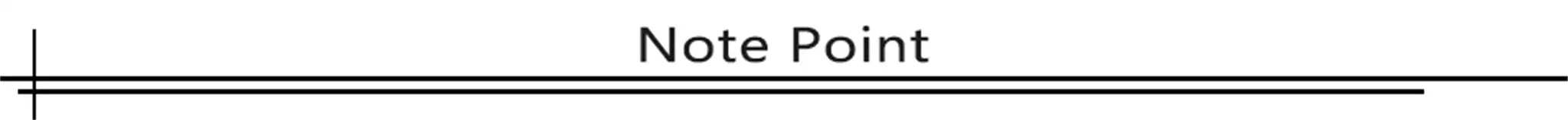 Note Point branding banner with black horizontal lines on white background.