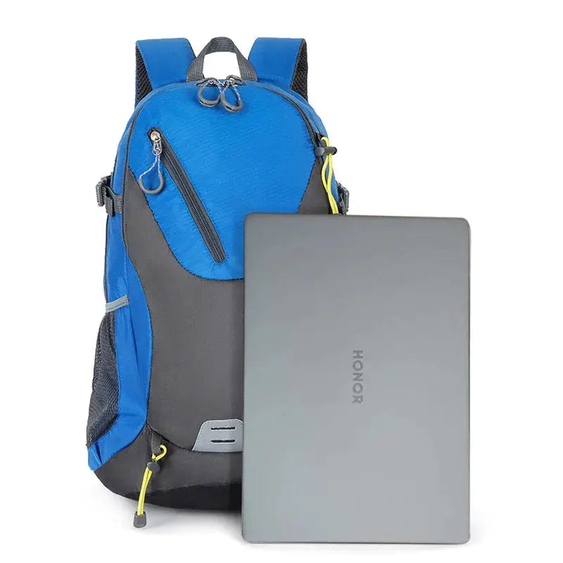 Classic 40L outdoor backpack blue and gray waterproof travel bag