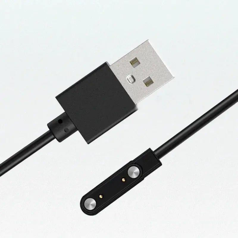 Simples Market USB smartwatch charger cable with black dual-pin dock adapter