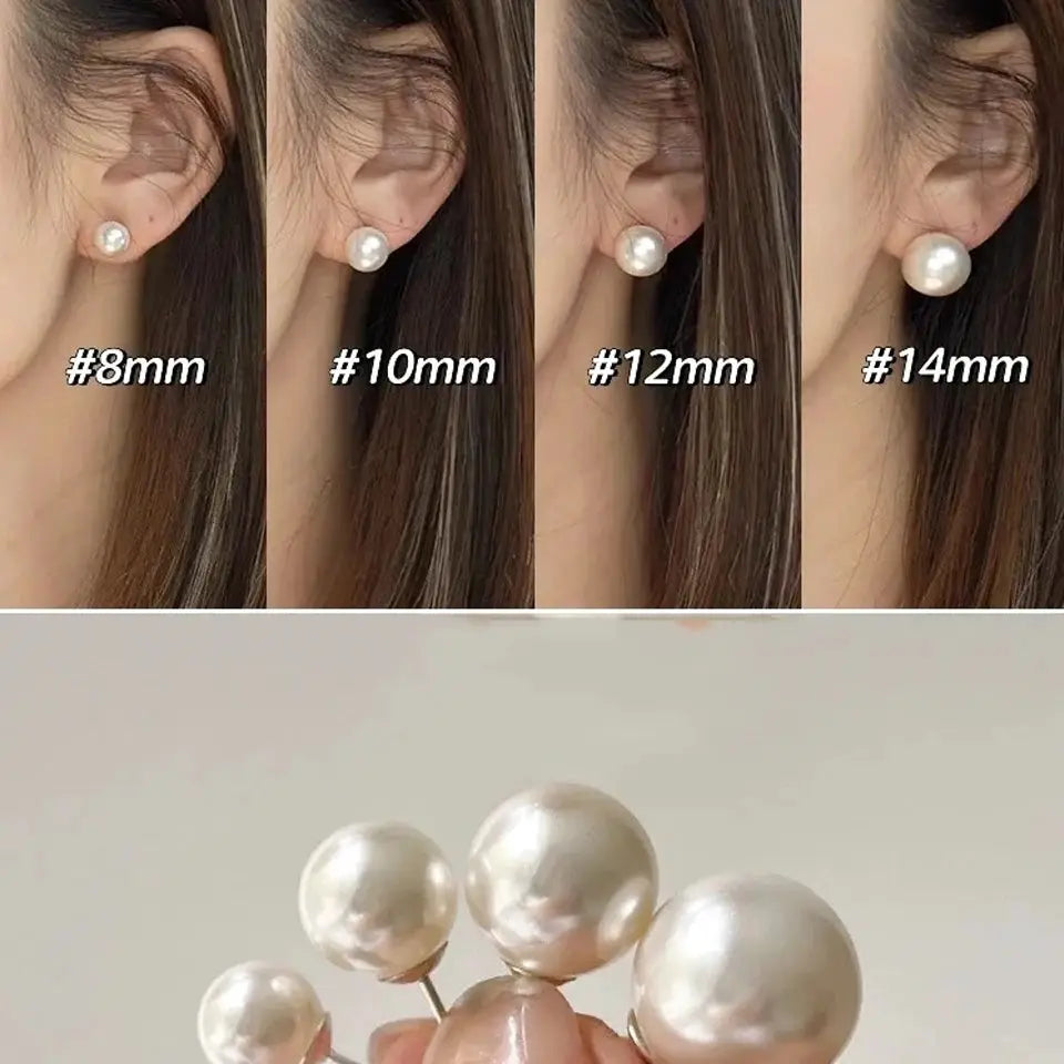 ZAKOL Fresh Rose Stud Earrings With Imitation Pearl Sweet Pink Tulip For Women Trendy Jewelry