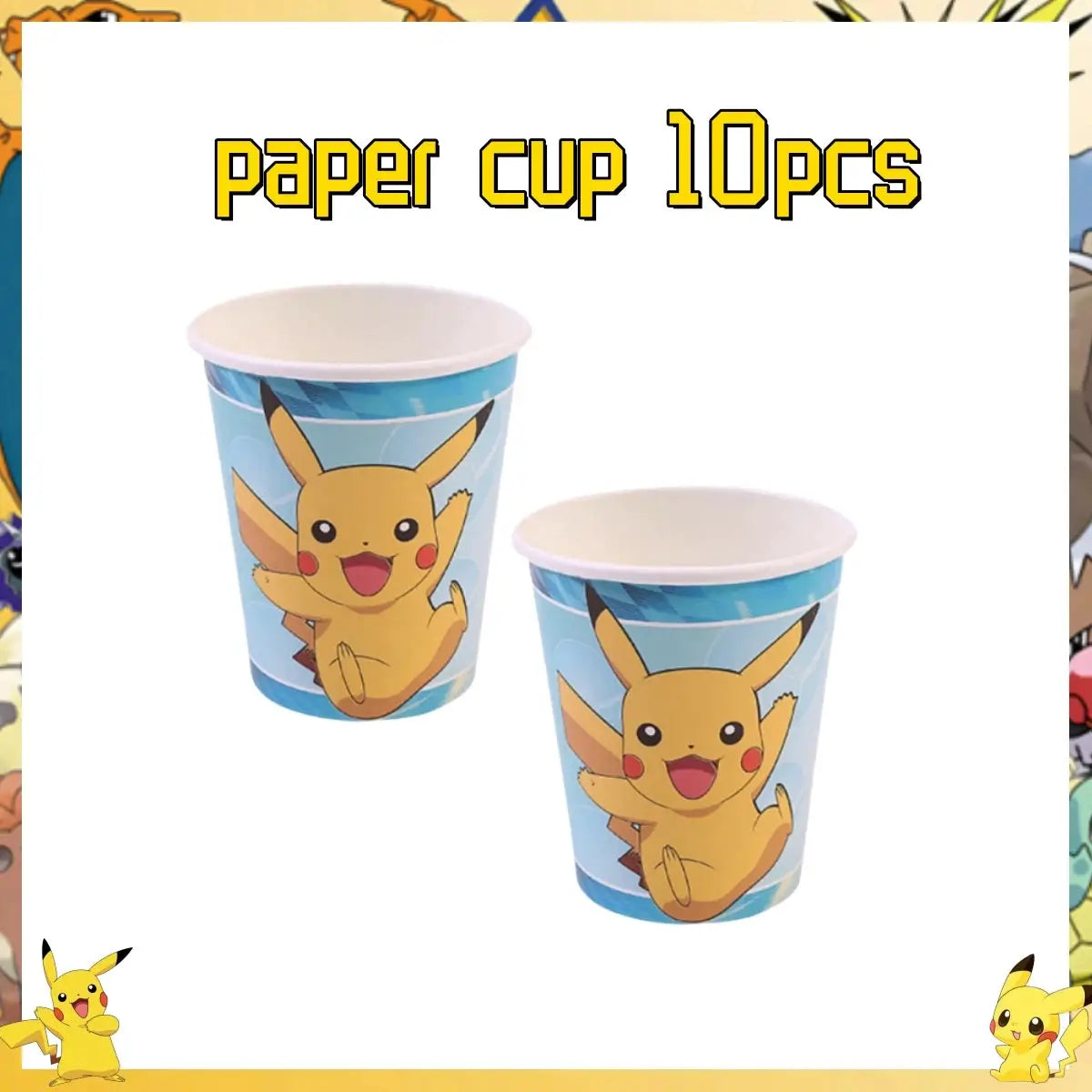 Pokemon Pikachu Birthday Party Decor Set Disposable Tableware Tablecloth Cups Plates Napkins Balloons Baby Shower Kids