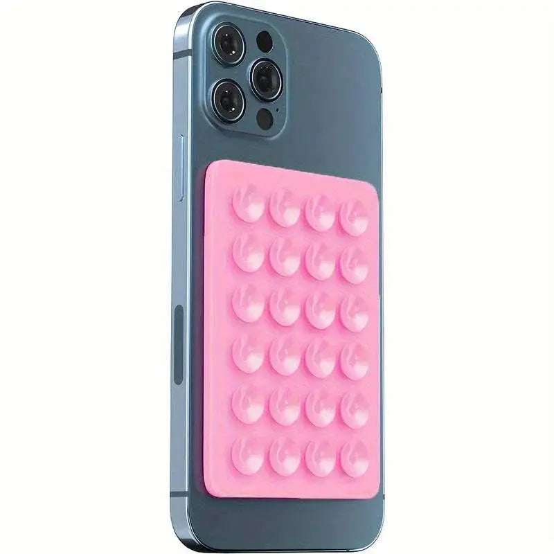 GripMate Silicone Suction Phone Holder Mat Wall Stand With Anti Slip Square Design For Apple Phones