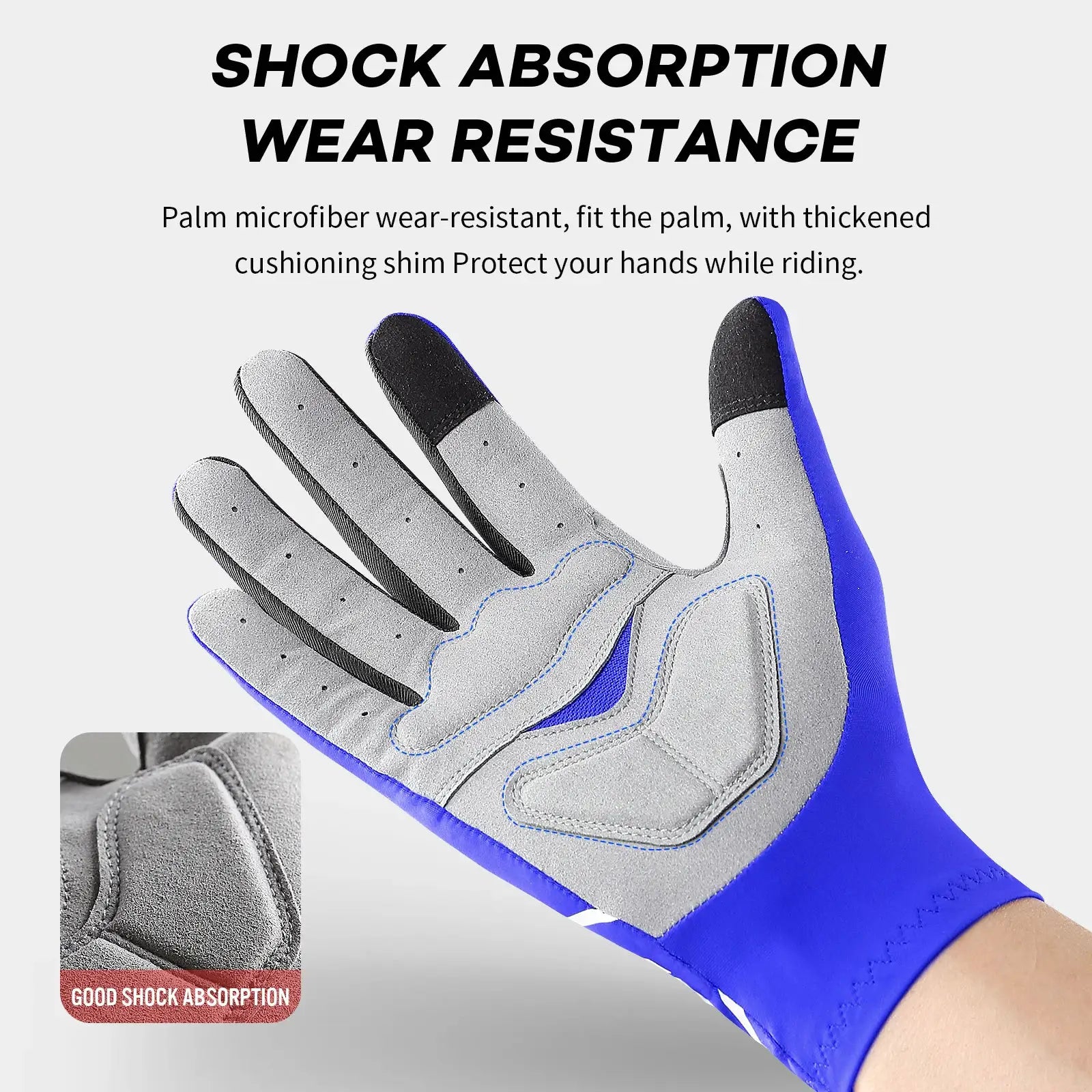 Vilico Professional Outdoor Cycling Gloves With Sensitive Touch Screen Shock Absorption Anti Slip Wear Resistant