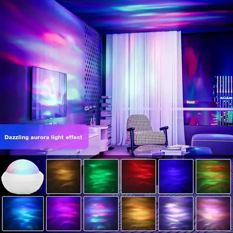 Northern Light RGB Aurora Projector by Simples Market; remote control, USB powered, 360° rotation