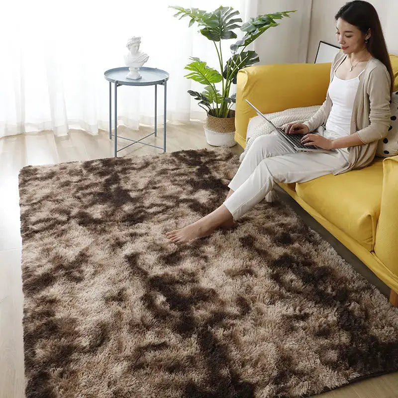 Fluffy Plush Velvet Carpet Rug for Living Room and Bedroom Lounge Soft Floor Mat for Kids Decoration