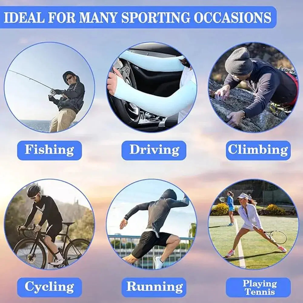 Arm Guard Sleeve With Thumb Hole UV Protection Long Arm Cover For Running Fishing Cycling Sun Shield