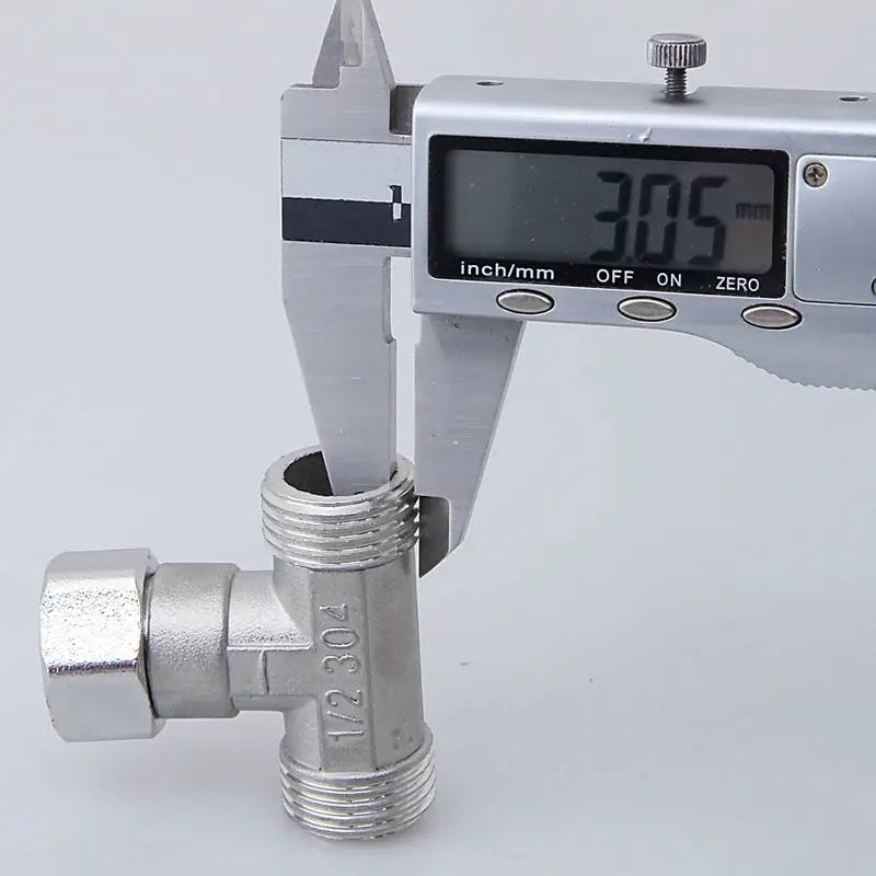 Simples Market G1/2 T-valve diverter valve; three-way bathroom shower/bidet fitting, chrome finish.