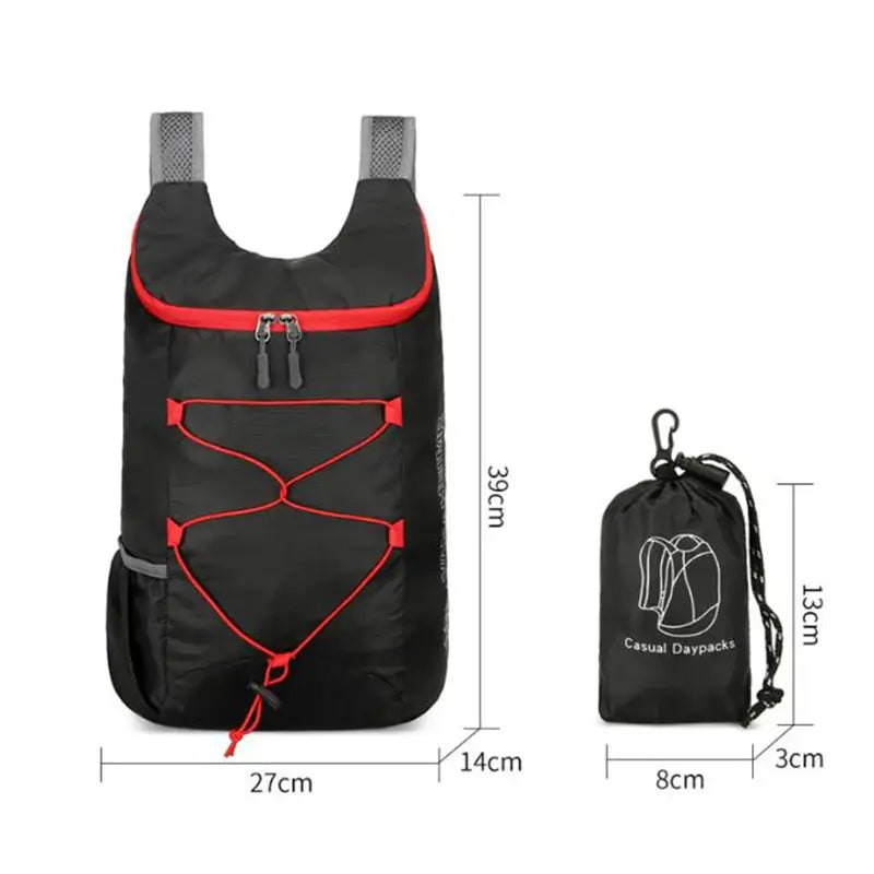 SummitGear Ultra Lightweight Folding Backpack Waterproof Nylon for Camping Hiking Travel Multifunctional