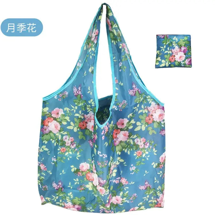 EcoCarry Large Foldable Reusable Tote Bag Made From 190T Polyester For Grocery Shopping Beach Storage