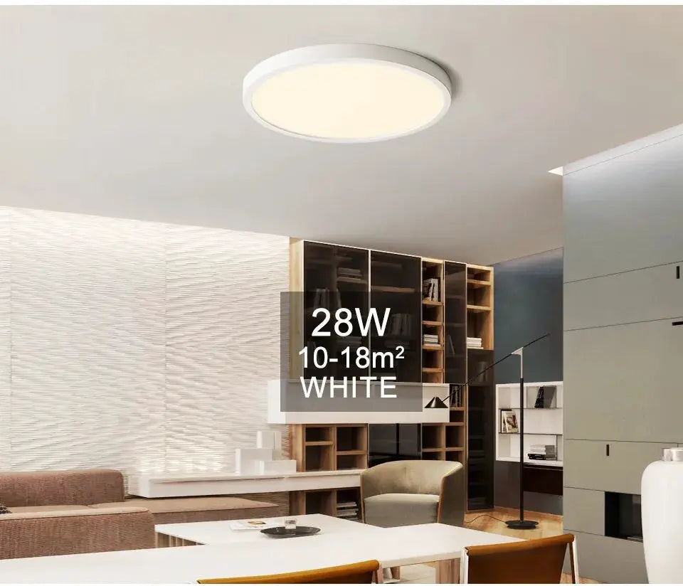 MARPOU ultra-thin round LED ceiling light white finish