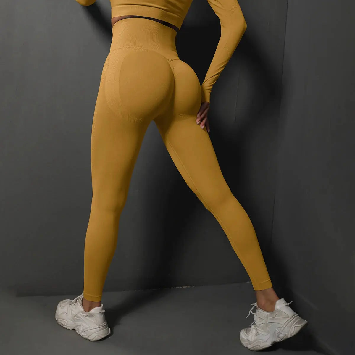 FlexZen Seamless Gym Leggings for Women High Waist Yoga Pants Booty Lifting Tummy Control